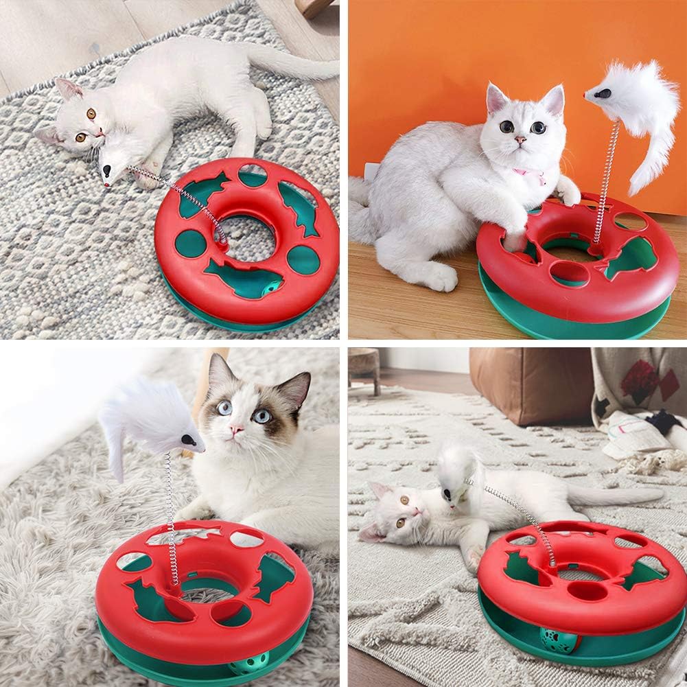 Cat Roller Track Toy with Catnip/Mouse (Interactive