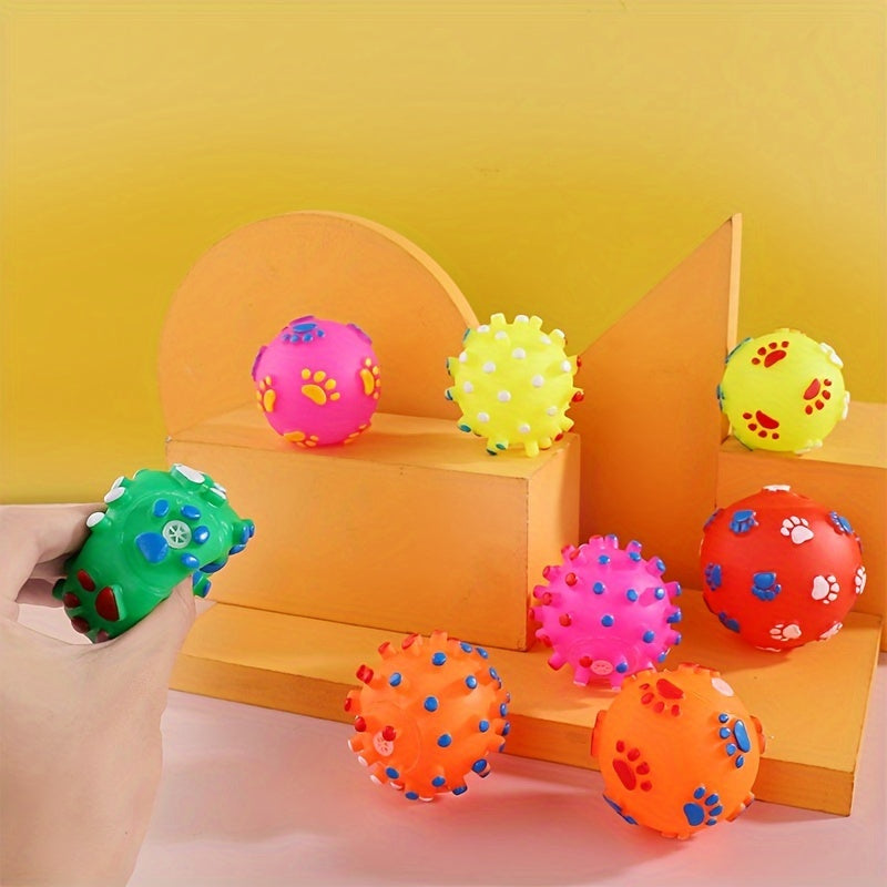 Durable Squeaky Dog Ball Toy - Safe Chew-Resistant Pet Plaything For Medium Breeds, Assorted Colors Dog Toys Dog Playpen