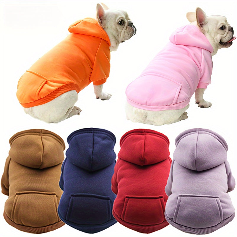 Hooded Fleece Dog Sweater – Warm Knit Coat for Small Dogs | All Seasons