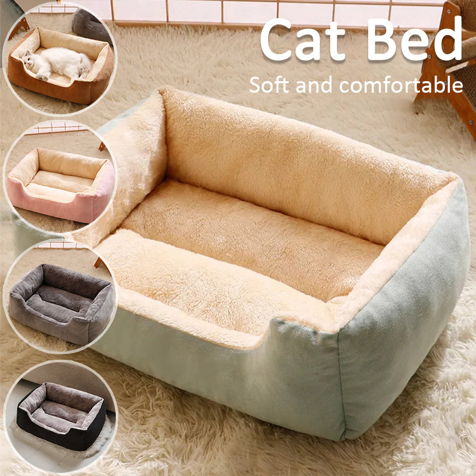 Plush Warm Pet Cushion Bed for Cats & Dogs - 5 Colours (All sizes)