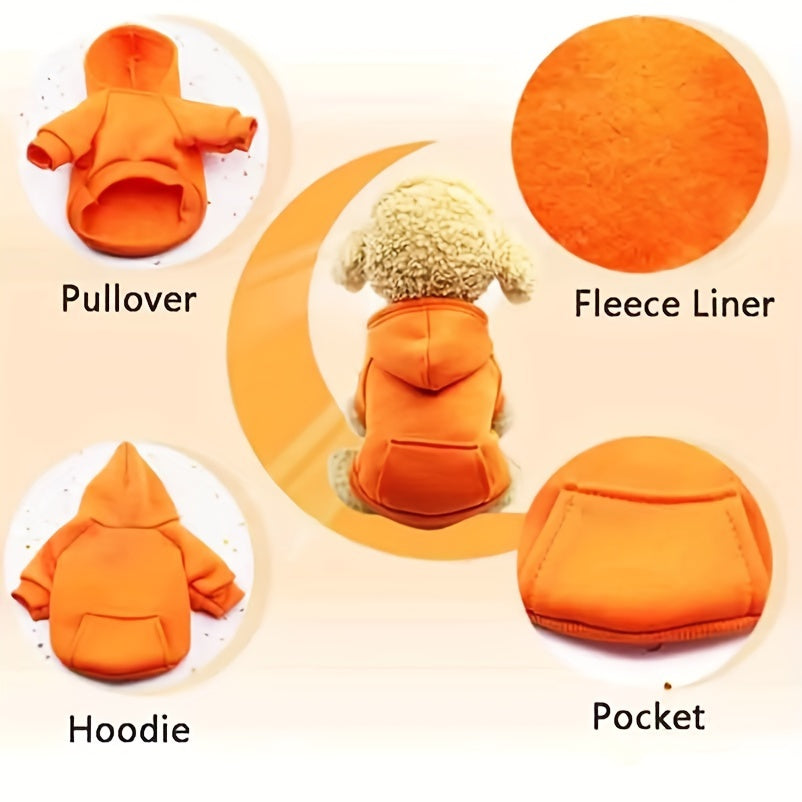 Hooded Fleece Dog Sweater – Warm Knit Coat for Small Dogs | All Seasons