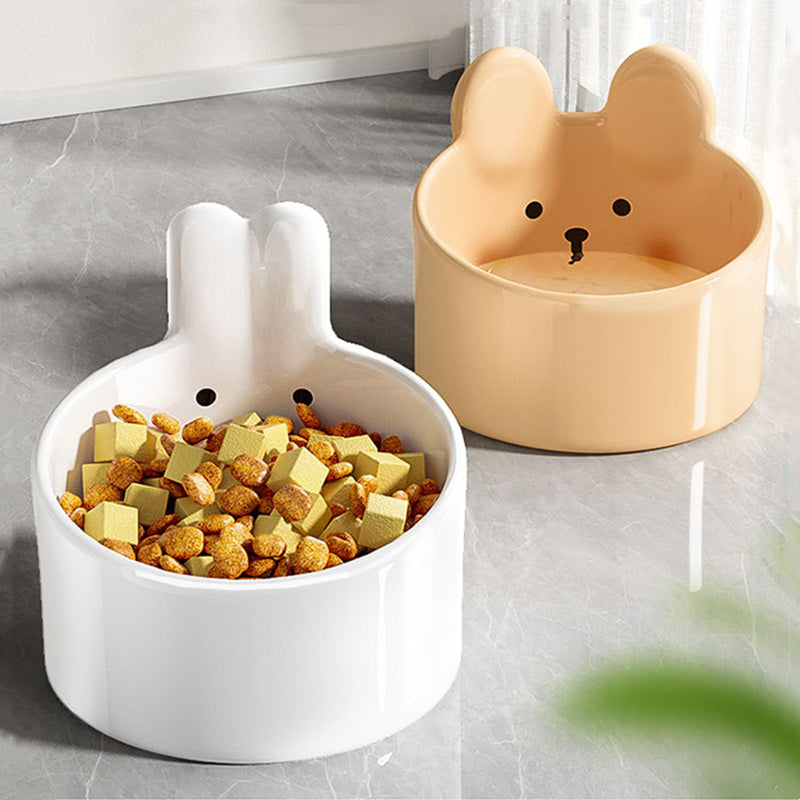 Blush Critter Ceramic Pet Bowl - Cute Character Design