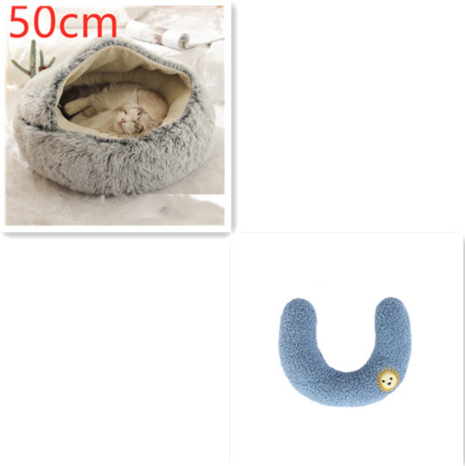 Cozy Co. - Plush Round Pet Bed - for Dogs & Cats