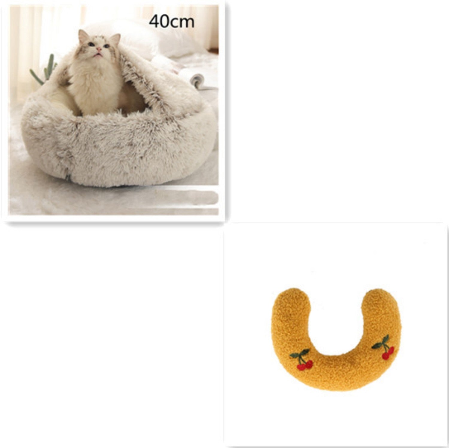 Cozy Co. - Plush Round Pet Bed - for Dogs & Cats