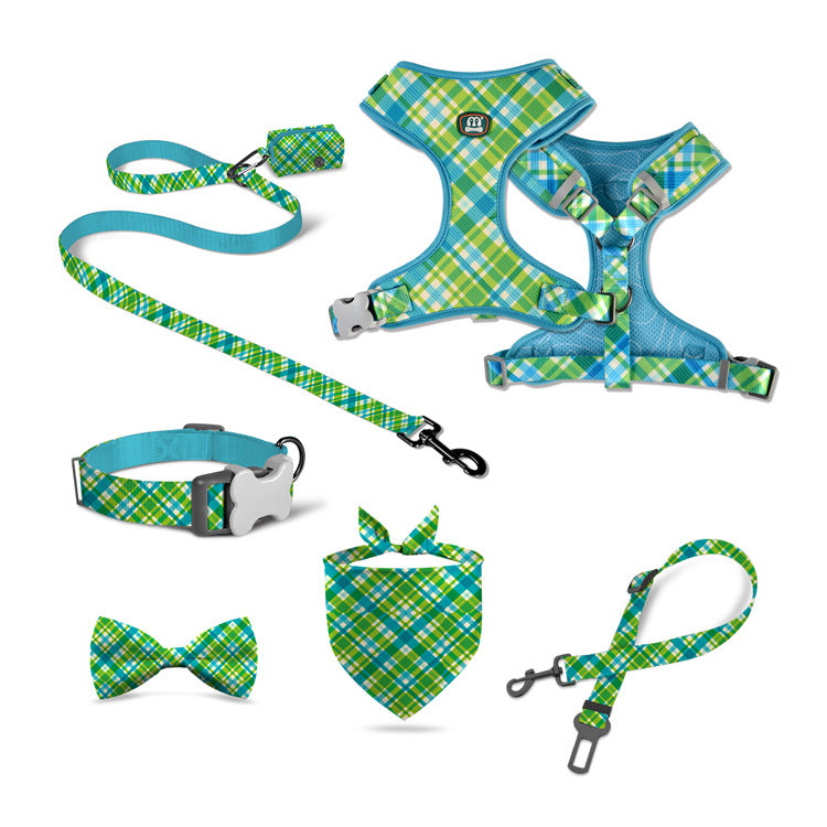 Pink Sunflower Pet Set (4pc Set)| Collar, Harness, Lead & Waste Bags