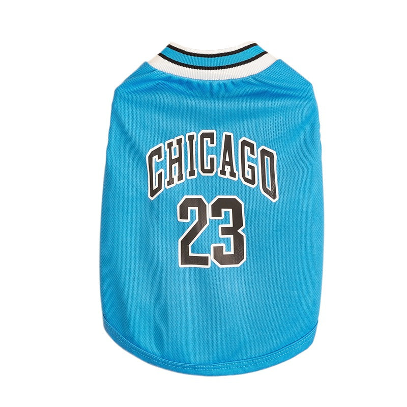 Chicago Basketball Jersey Dog Vest - Mesh Sports Shirt for Dogs