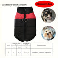 Waterproof And Windproof Fleece-Lined Dog Coat With Zipper For Small And Medium Digs, Cotton Filling, Polyester Shell, Adjustable Closure