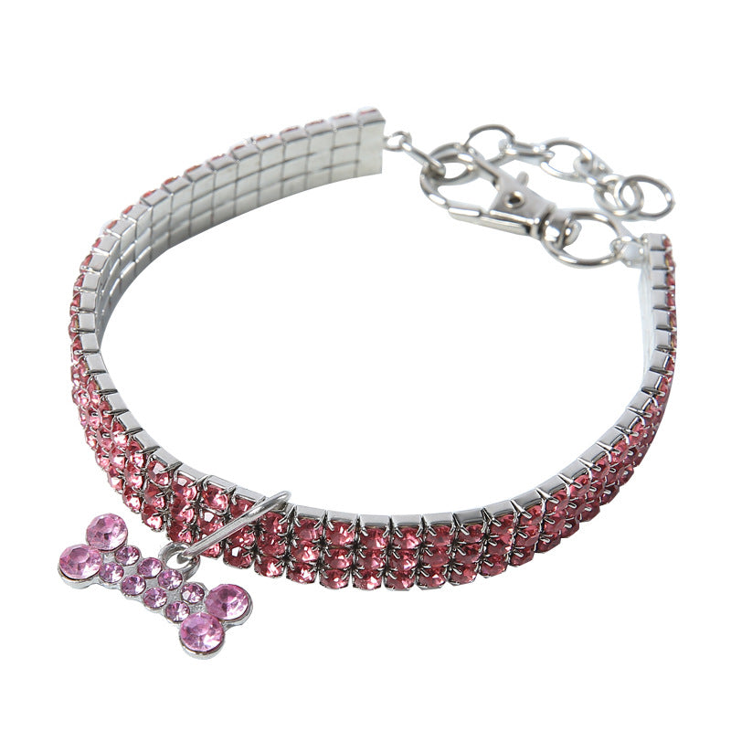 Rhinestone Bling Pet Collar – Crystal Studded Collar for Cats & Small Dogs | S, M & L