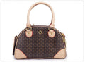 LV Style Leather Pet Carrier Bag - Stylish Travel Bag for Small Dogs & Cats