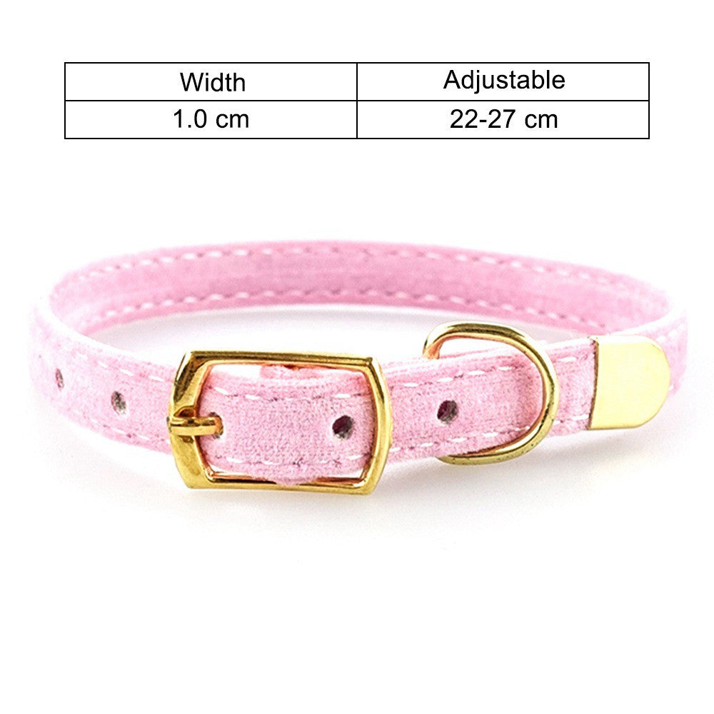 Flocked Velvet Cat Collar | Pink, Red, Black & Blue