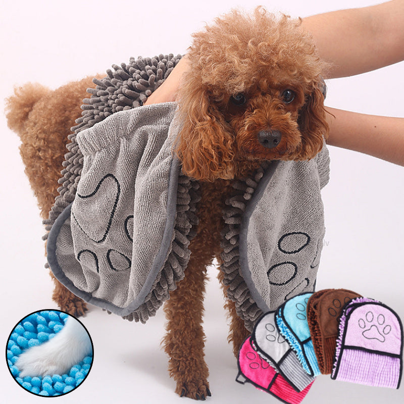 Super Absorbent Microfibre Pet Bathrobe & Towel (Multiple Colours + Multiset Options)