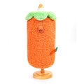 Korean Style Lotus Leaf Lace Pet Jumper - Warm Coral Fleece
