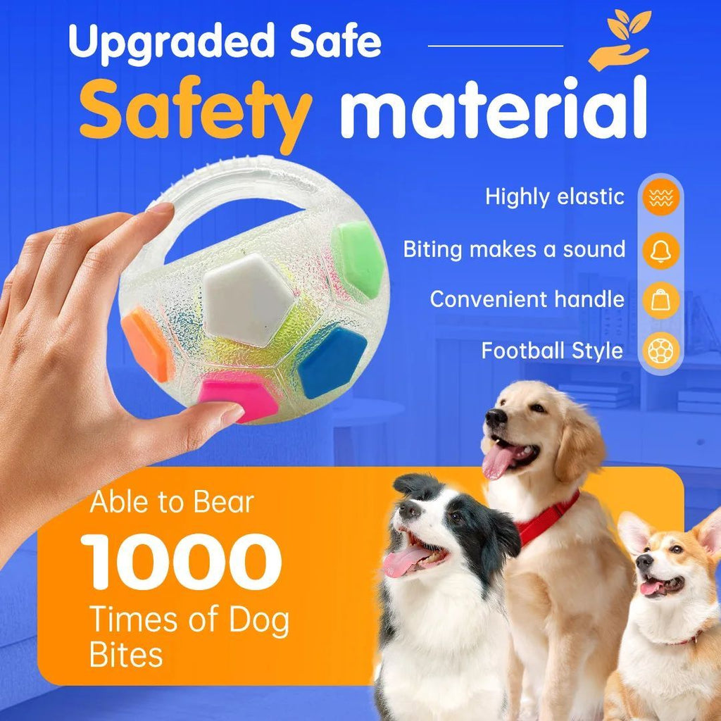 Crazy Ball Squeaky Dog Toy - Durable Teething & Training Toy for Medium to Large Dogs