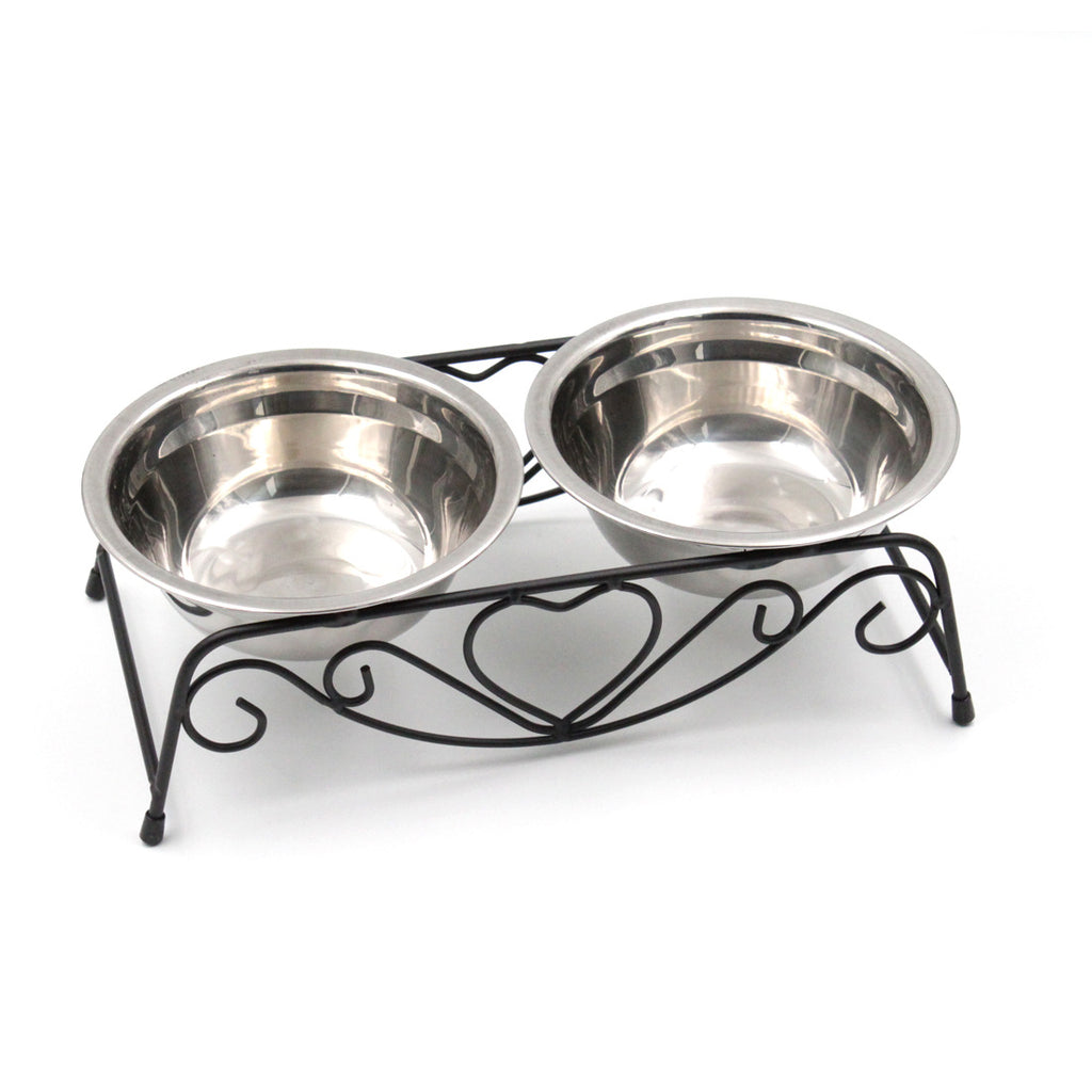 Stainless Steel Pet Bowl – Durable Food & Water Bowl for Dogs & Cats | Black