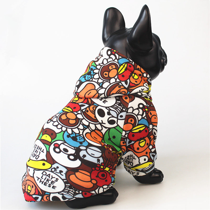 Cartoon Graphic Thickened Cotton Dog & Cat Sweater - Autumn & Winter Warmth