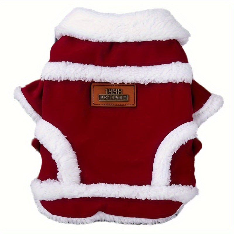Santa Claus Knitted Dog Vest – Cosy Christmas Jacket for Small & Medium Dogs