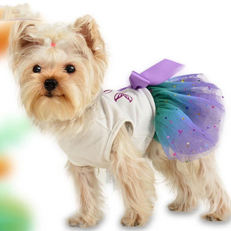 Starry Sky Gradient Jumper Skirt for Dogs