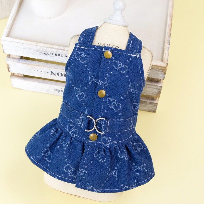 Denim Dungaree Outfit for Cats & Dogs