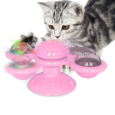Cat Rotating Windmill Toy - Scratch, Itch & Teeth Cleaning Multi-Function