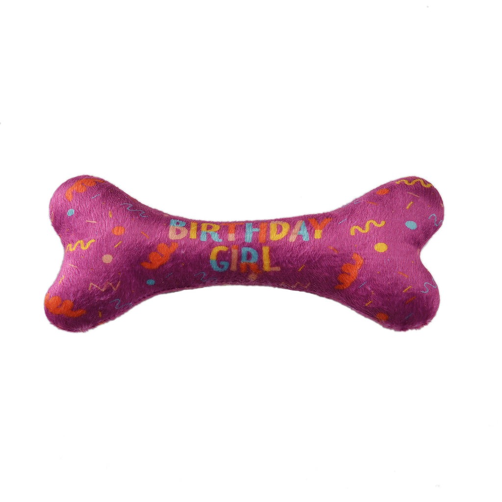 Pet Bandana & Bone Toy Set | Pink & Blue | Dog Birthday Accessories