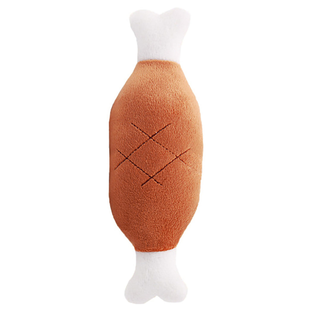 Fruit & Cartoon Plush Squeaky Pet Toy Set - 15 Designs