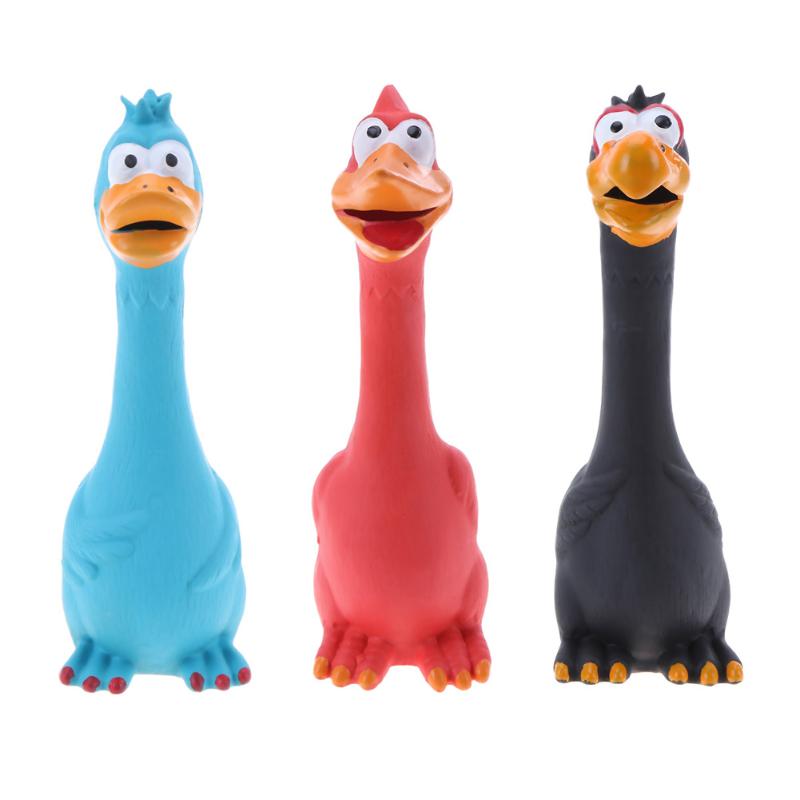 Natural Latex Screaming Chicken Dog Toy - Bite Resistant & Squeaky
