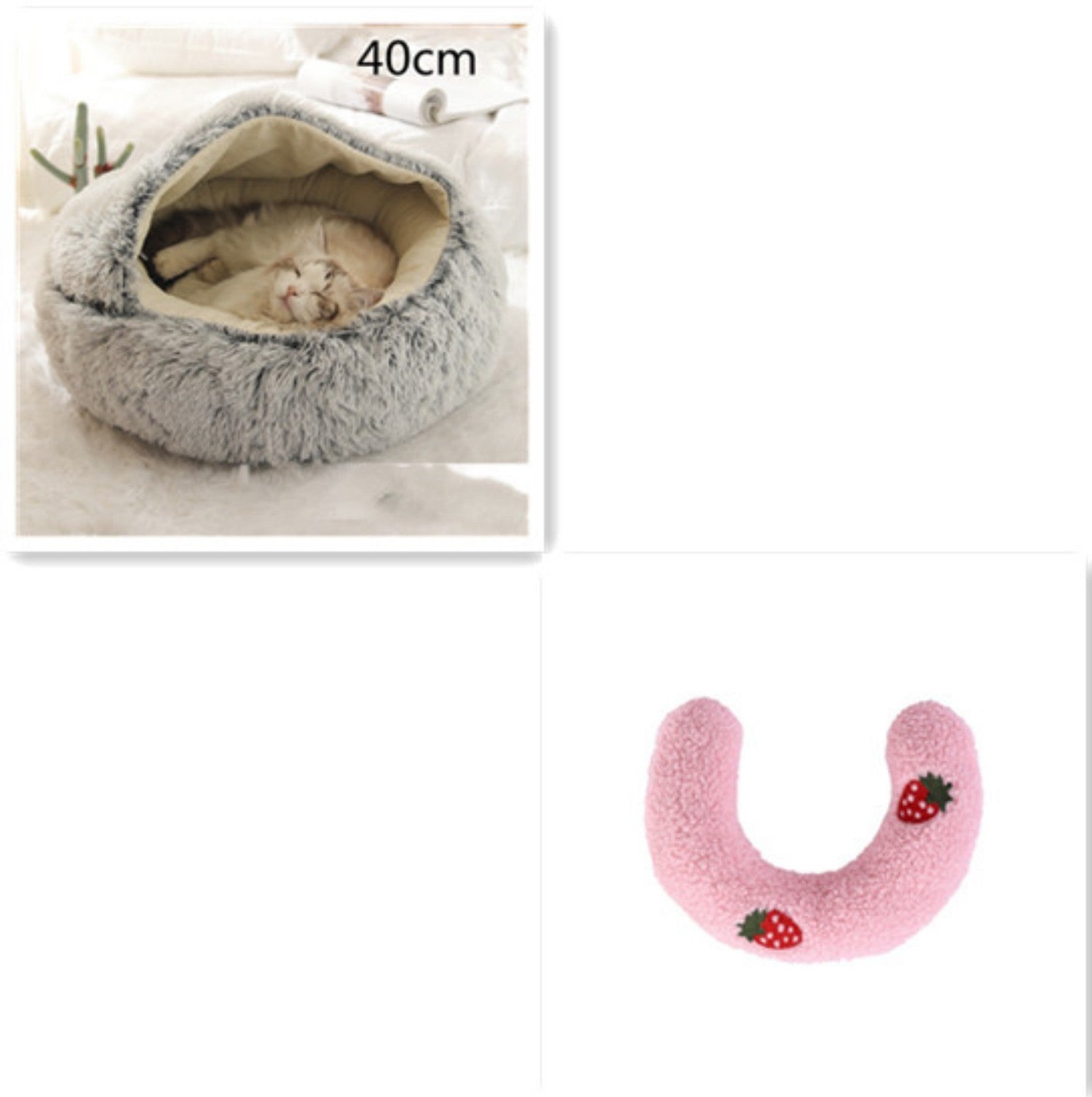 Cozy Co. - Plush Round Pet Bed - for Dogs & Cats