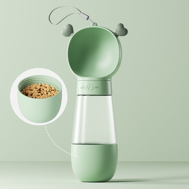 Twist-Open Portable Pet Water Bottle – 350–600ml | 6 Designs | Water or Water & Food
