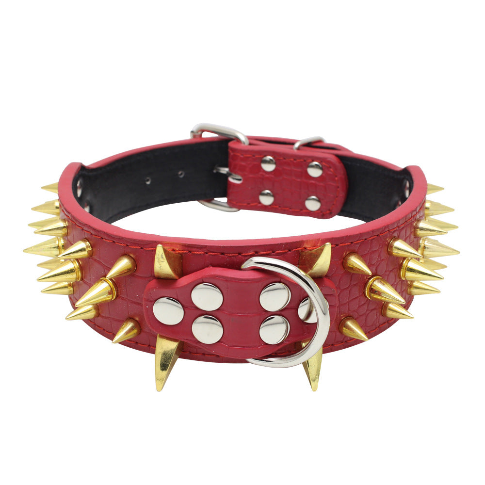 PU Rivet Dog Collar – Durable Adjustable Collar for Dogs | XS–L | 6 Colours