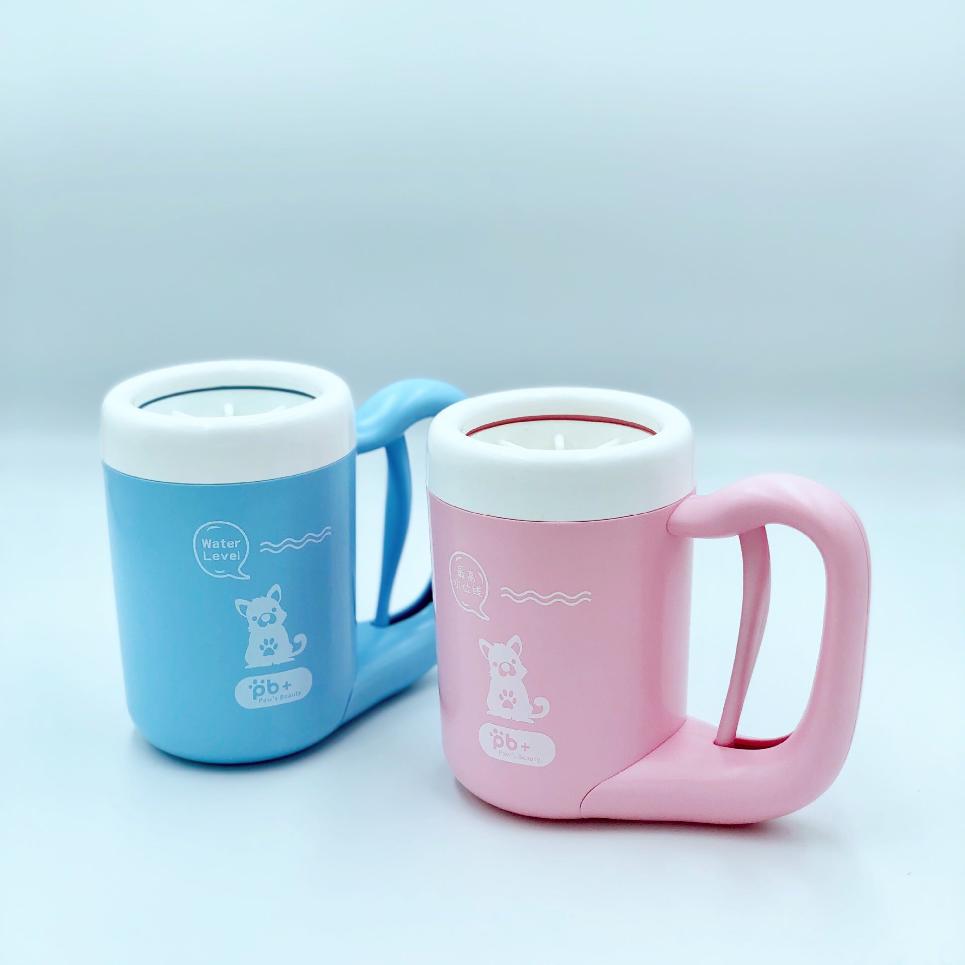 PB+ - Pet Paw Washer | Antibacterial Silicone Bristles | Pink & Blue