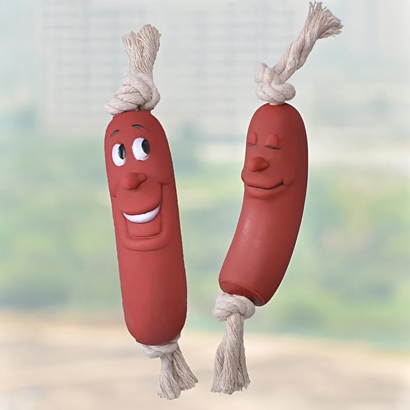 1/3pcs Dog Toys Funny Sausage Shape For Puppy Dog Chew Toys, Interactive Training Bite-resistant Grinding Teeth Dogs Pet Supplies