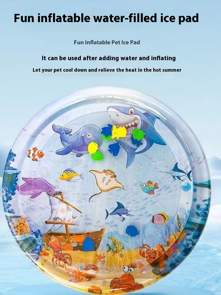 Inflatable Cooling Water Bed Ice Mat for Dogs & Cats - Summer Cool Pad
