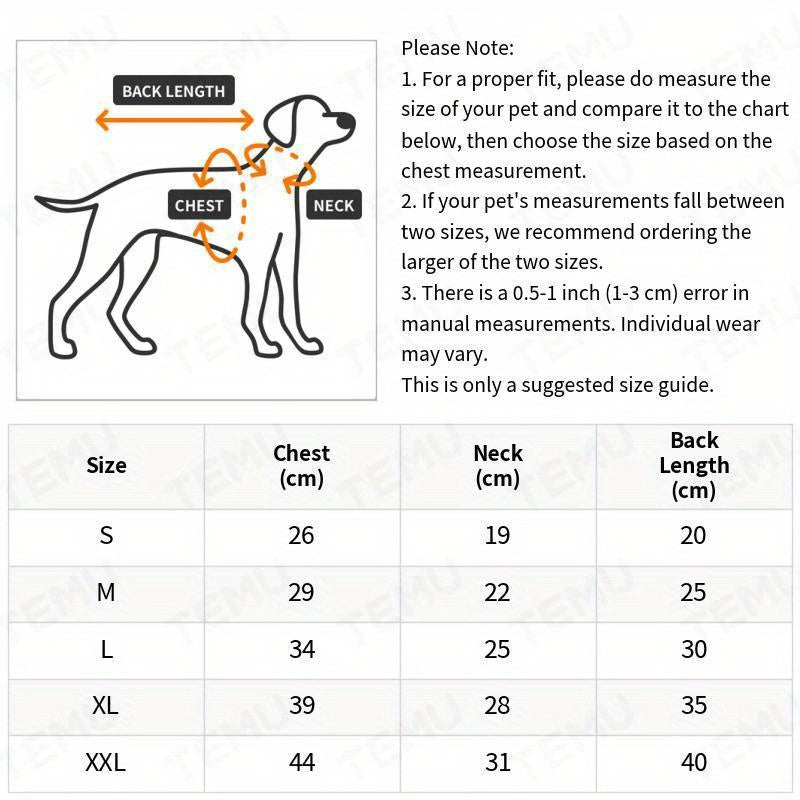 Pet Dog Coat, Waterproof Polyester, Hooded Cotton Jacket, Machine Washable, Spring All-Season, Small Breed, Pullover Fit, Dog Apparel Accessories