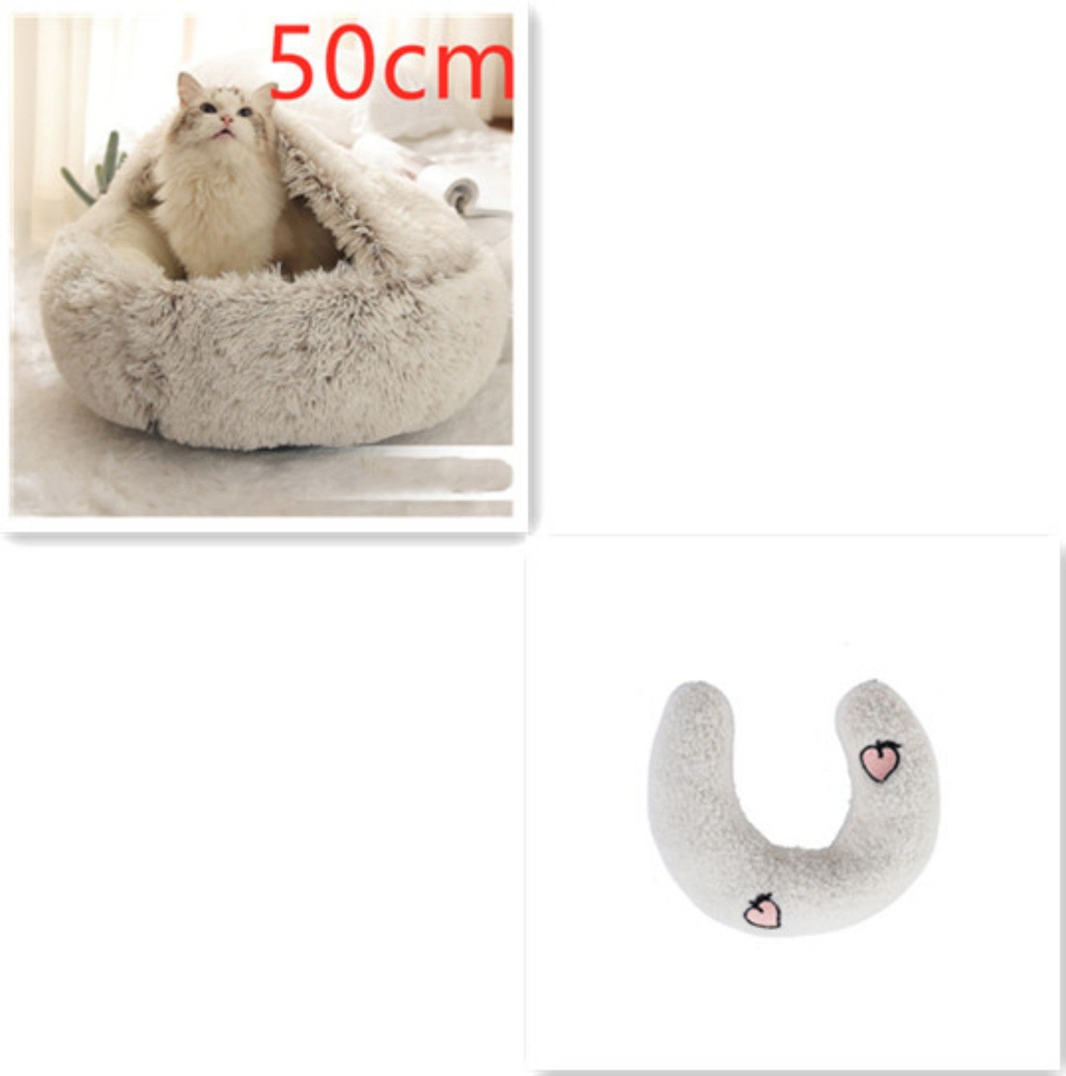 Cozy Co. - Plush Round Pet Bed - for Dogs & Cats