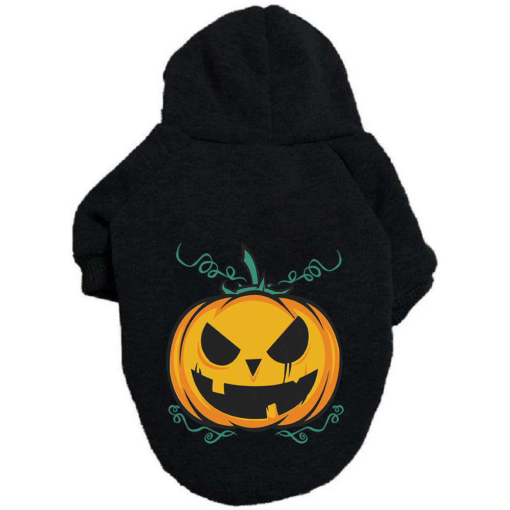 Halloween Pumpkin Print Dog Sweater - Spooky Season Style (All Sizes