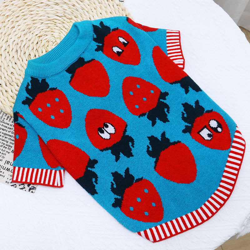 Button Cartoon Jarre Aero Bull Autumn Sweater New Autumn And Winter Dog Clothes