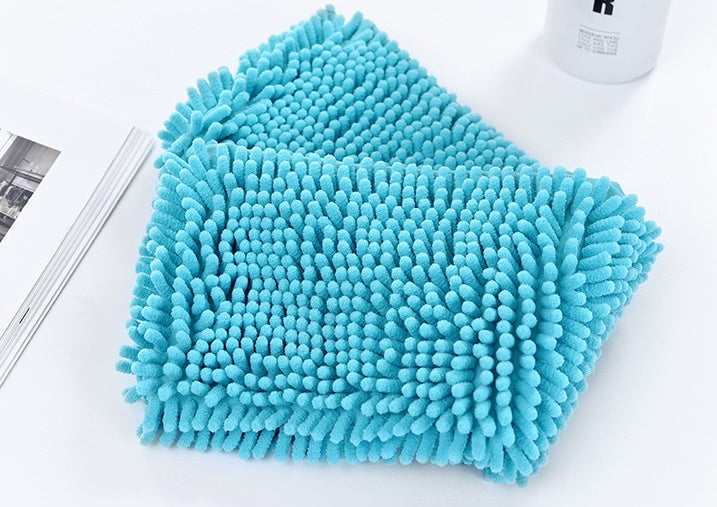 Chenille Pet Bath Towel - Soft & Absorbent for Dogs & Cats