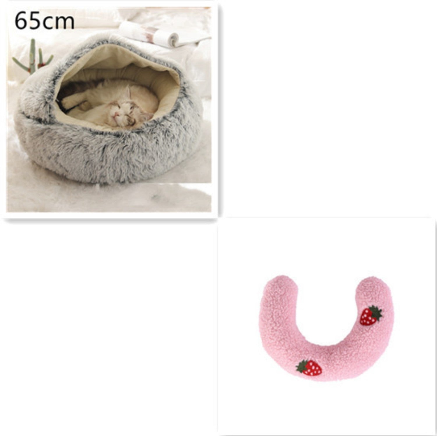 Cozy Co. - Plush Round Pet Bed - for Dogs & Cats