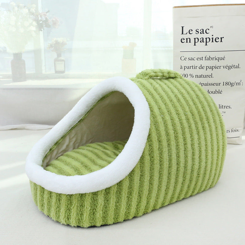 BellyRub Macaron Cat Bed | Double-Layer Plush Nest | S, M & L