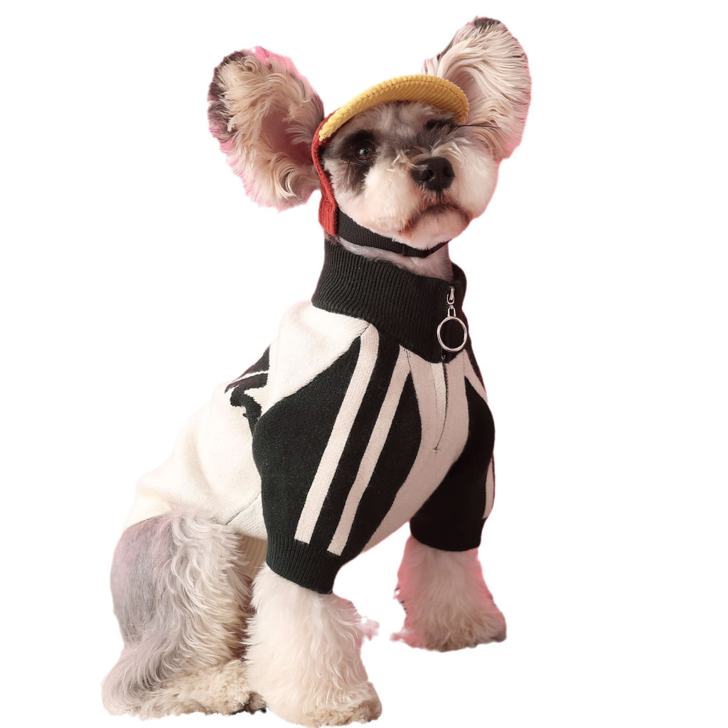 Sports Wool Dog Cardigan - Casual Style Pet Clothing