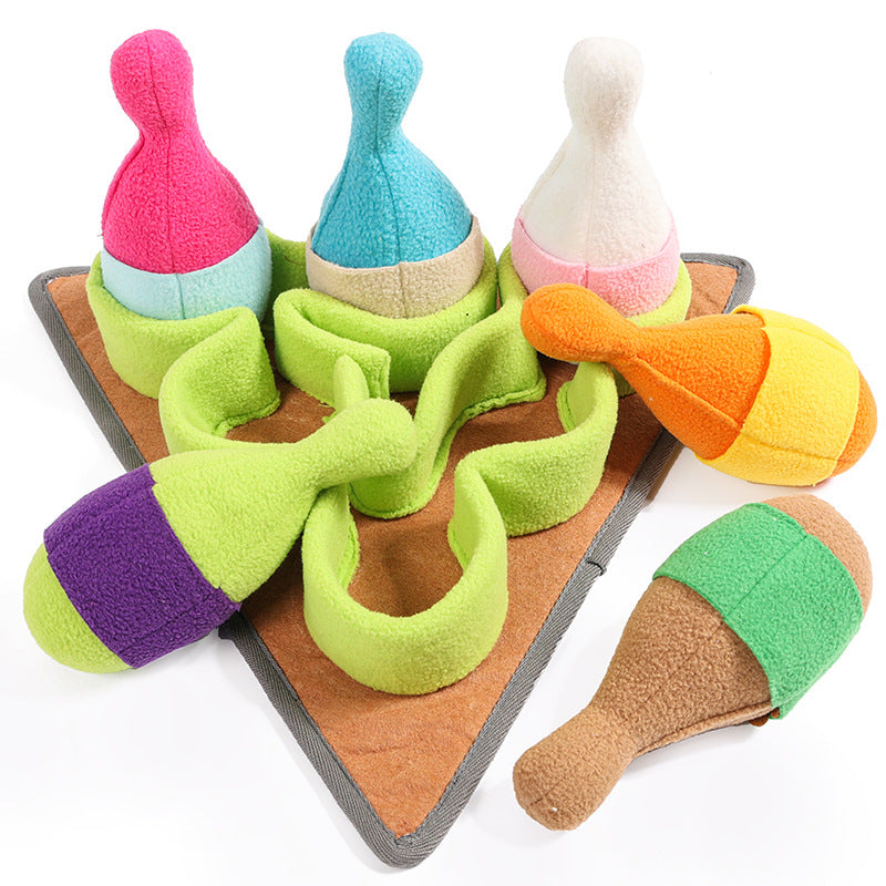 Pet Puzzle Bowling Snuffle Toy - Intelligence Training & Slow Feeding