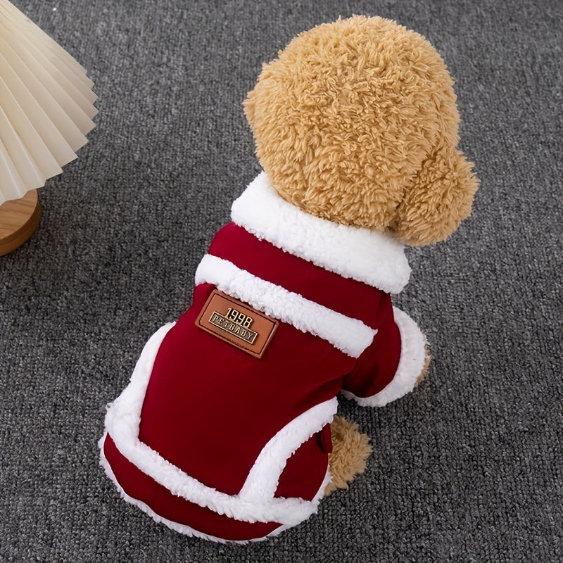 Santa Claus Knitted Dog Vest – Cosy Christmas Jacket for Small & Medium Dogs