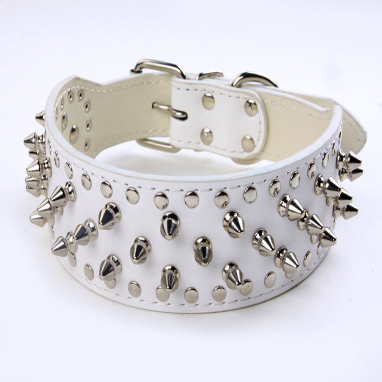 BellRub Leather Rivet Dog Collar – Adjustable | 6 Colours | XS–L