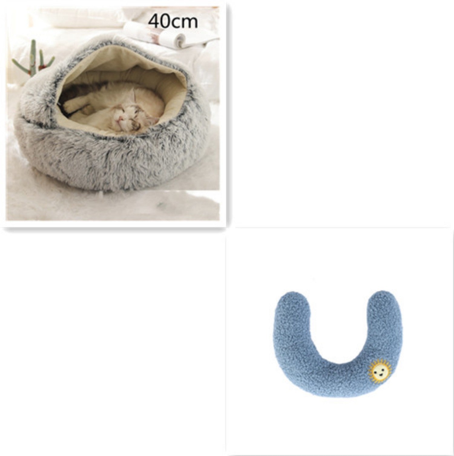 Cozy Co. - Plush Round Pet Bed - for Dogs & Cats