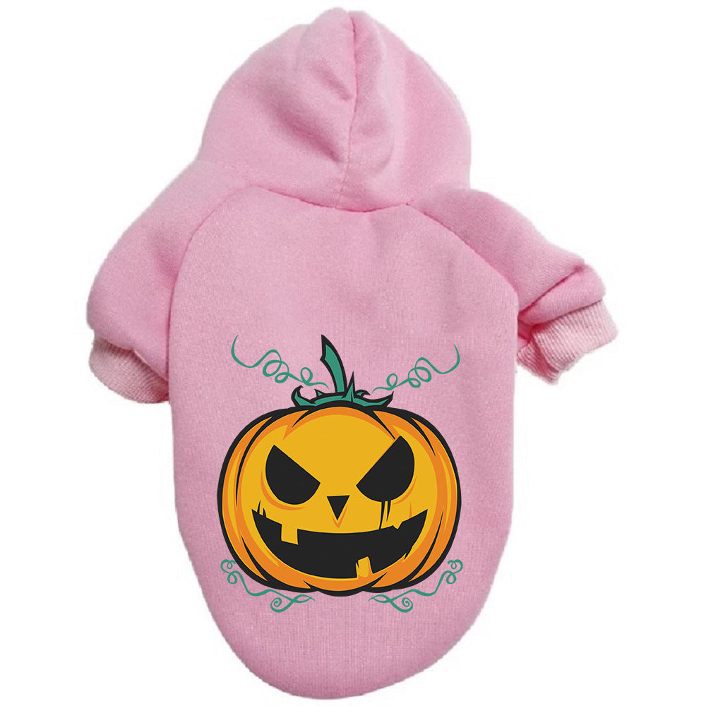 Halloween Pumpkin Print Dog Sweater - Spooky Season Style (All Sizes