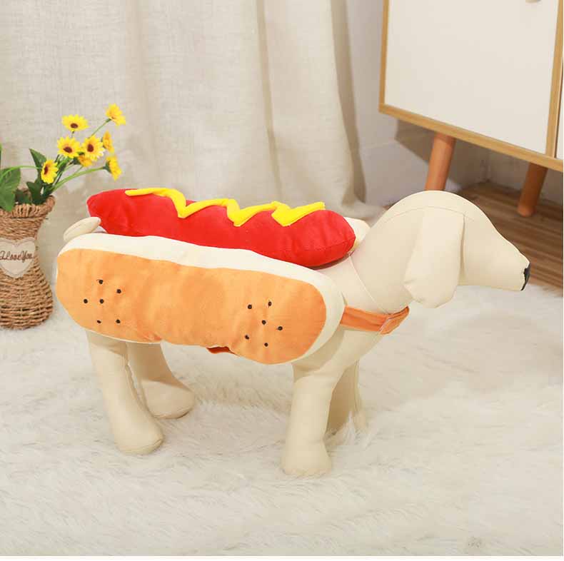 Hot Dog Costume for Dogs & Cats - Funny Party Outfit