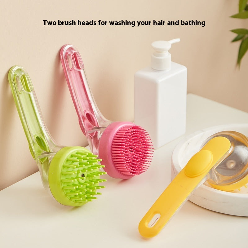 Long Handle Pet Bath Brush | Shampoo Dispenser | 4 Colours