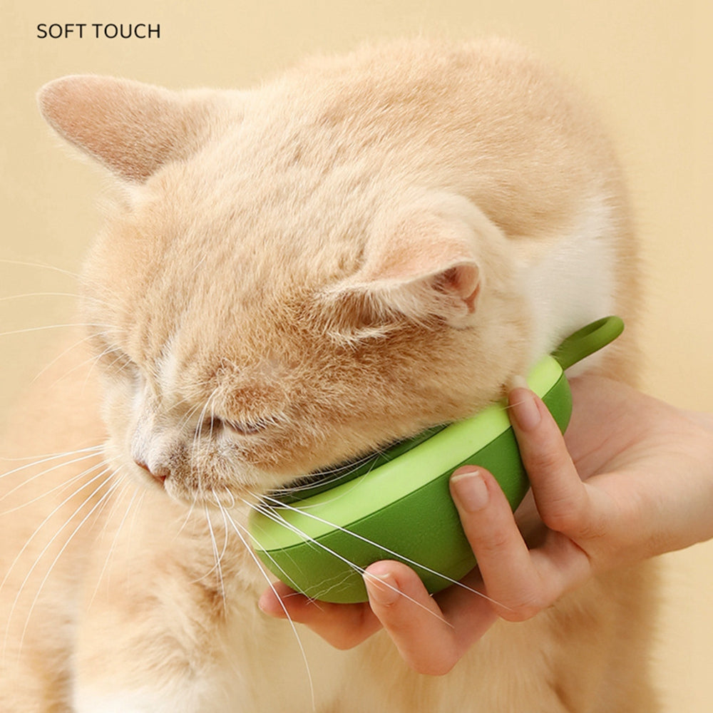 Self-Cleaning Pet Grooming Brush – One-Click Hair Release | Avocado & Lemon | Cats & Dogs