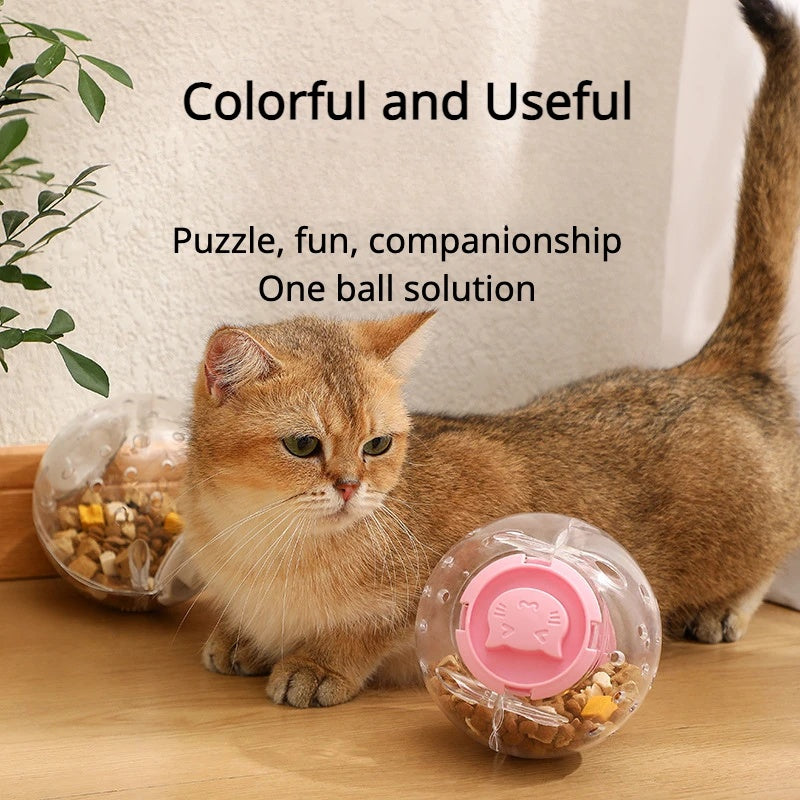 Slow Feeder Treat Dispensing Ball - Interactive Dog & Cat Toy