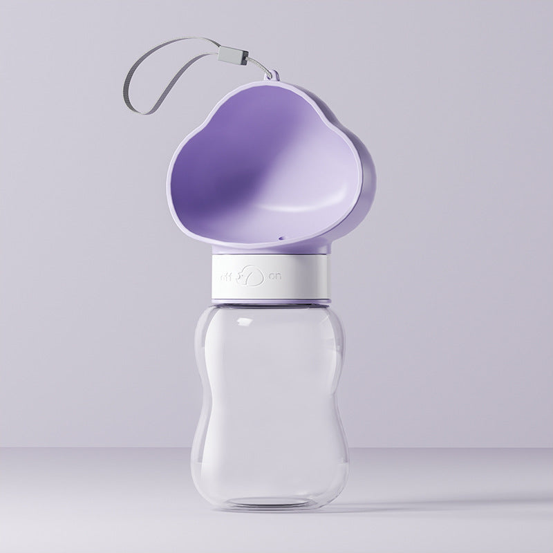 Twist-Open Portable Pet Water Bottle – 350–600ml | 6 Designs | Water or Water & Food